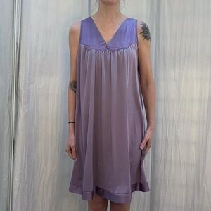 Purple Vintage 60s/70s Nightgown Chemise Vanity Fair Coquette